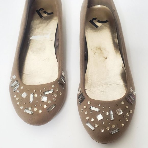 Report Suede Flats with Bling - Picture 2 of 8
